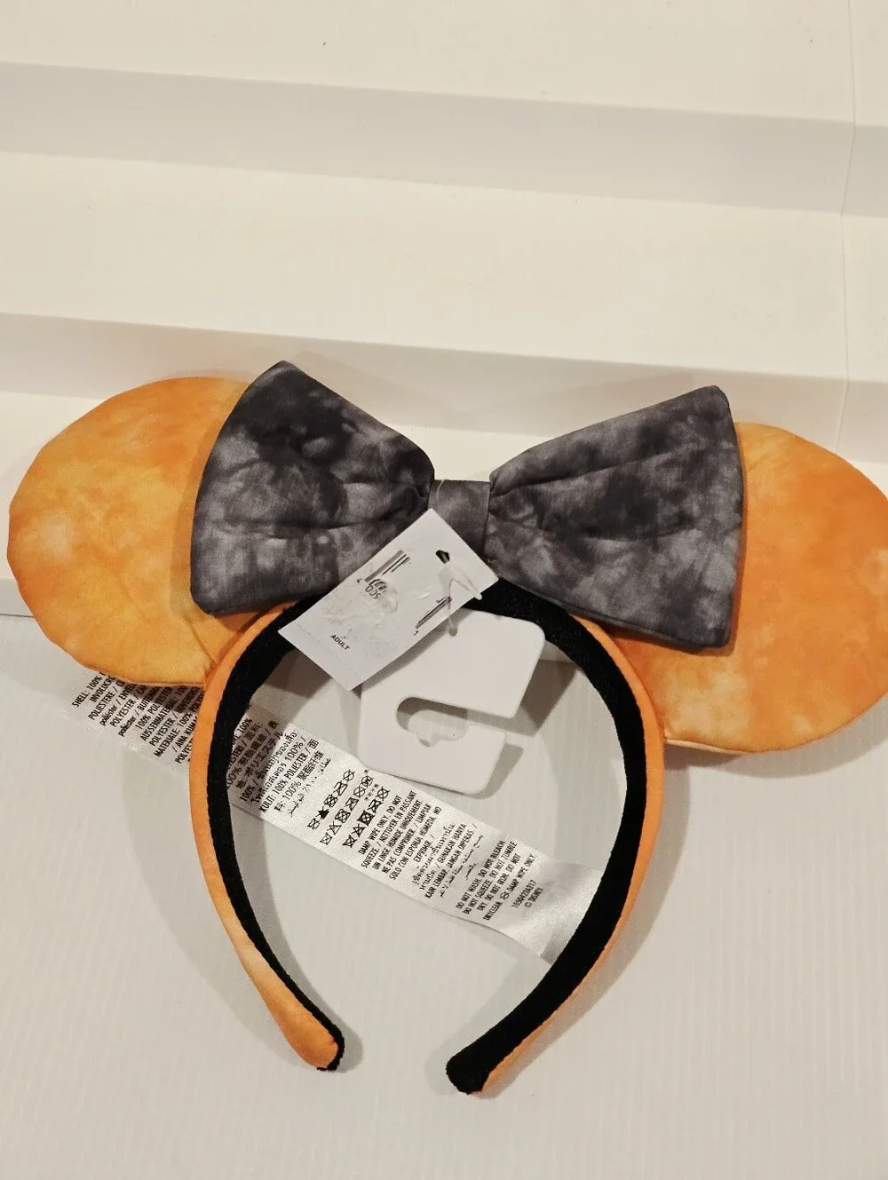 New Disney Parks Halloween Orange Tie Dye Minnie Mouse Ears Headband